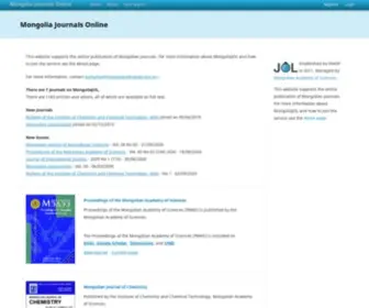 Mongoliajol.info(Mongolia Journals Online) Screenshot