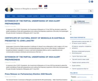 Mongolianembassy.org.au(Монгол) Screenshot