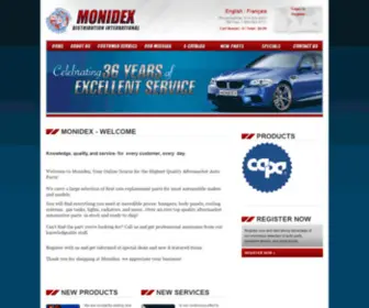 Monidex.com(Monidex Distribution International) Screenshot