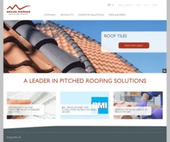 Monier.com(Roofing materials MONIER: Roofing tiles) Screenshot