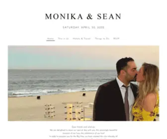 Monikaandsean.com(Monika Banasiuk and Sean Kia's Wedding Website) Screenshot