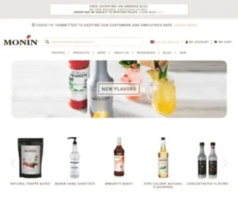 MoninStore.com(Gourmet Flavored Syrups) Screenshot