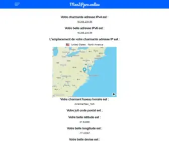 Monippro.online(Quelle est mon adresse IP) Screenshot