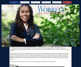 Moniqueforstateattorney.com(Monique Worrell) Screenshot