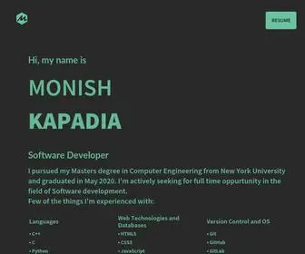 Monishkapadia.com(Monish Kapadia) Screenshot