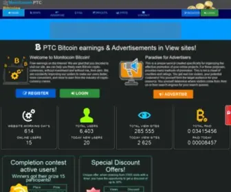 Monitocoin.com(Monitocoin Free Earn Bitcoins) Screenshot