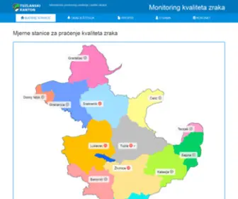 Monitoringzrakatk.info(Tuzlanski kanton) Screenshot