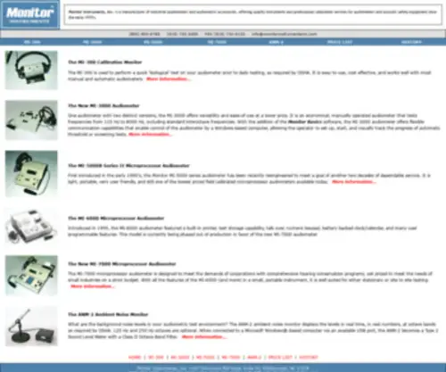 Monitorinstrumentsinc.com(Audiometers) Screenshot