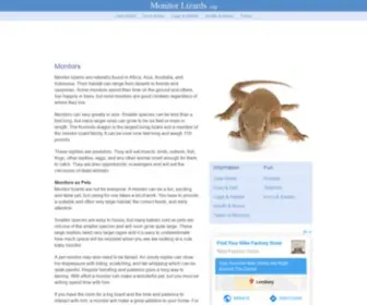 Monitorlizards.org(Pet Monitor Lizard Care) Screenshot