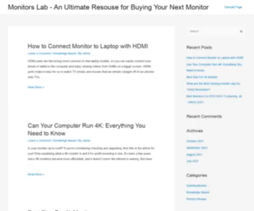 Monitorslab.com(Monitors Lab) Screenshot