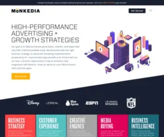Monkedia.com(High-Performance Advertising) Screenshot
