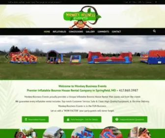 Monkeybusinessevents.com(Inflatable Bounce House Rental Monkey Business Springfield Missouri) Screenshot