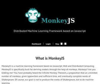 Monkeyjs.com(Distributed Machine Learning Framework based on Javascript) Screenshot