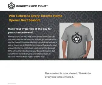 Monkeyknifefight.ca(Monkey Knife Fight Toronto Playoff Prop Pick Contest) Screenshot