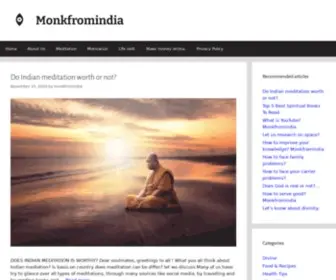 Monkfromindia.com(Spiritual Guidance) Screenshot