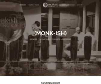 Monkishbrewing.com(A small brewery and tasting room in Torrance (Los Angeles)) Screenshot