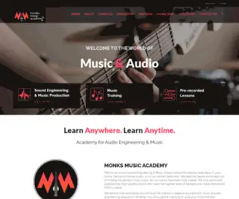 Monksmusicacademy.com(School for Music & Audio) Screenshot