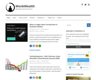 Monkwealth.com(Mind, Body, and Personal Finance) Screenshot