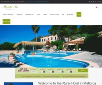 Monnaber.com(Book at your rural hotel in majorca with Spa for the best price) Screenshot