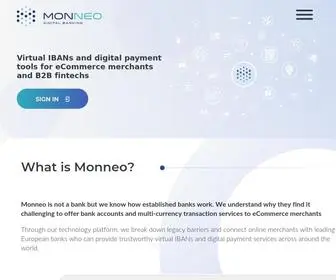 Monneo.com(Virtual IBAN Provider Monneo) Screenshot