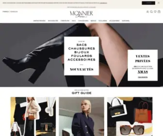 Monnierfreres.fr(MONNIER Frères est un site français de vente d'accessoires de mode et de luxe pour femme) Screenshot