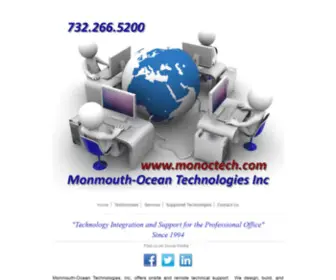 Monoctech.com(Monmouth-Ocean Technologies, Inc) Screenshot