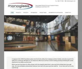 Monoglass.com(Monoglass Spray Applied Insulations) Screenshot