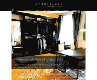 Monogramme.ch(Costumes/chemises sur mesure) Screenshot