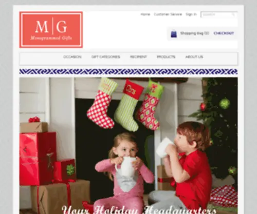 Monogrammedgifts.com(Create an Ecommerce Website and Sell Online) Screenshot