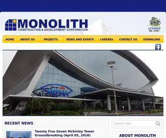 Monolithconstruction.com.ph(Monolith Construction and Development Corporation Philippines) Screenshot