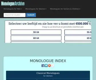 Monologuearchive.com(Monologue Archive) Screenshot