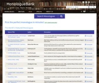 Monologuebank.com(monologuebank) Screenshot