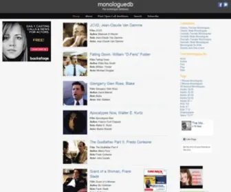 Monologuedb.com(The Monologue Database) Screenshot