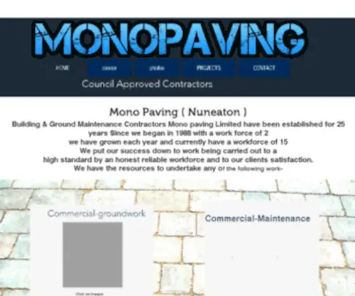 Monopaving.co.uk(Factory maintenance) Screenshot