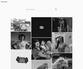 Monophy.com(Search for GIFs in black and white) Screenshot