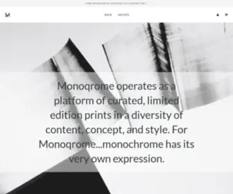 MonoqRome.co(Unique Collection of black and white prints) Screenshot