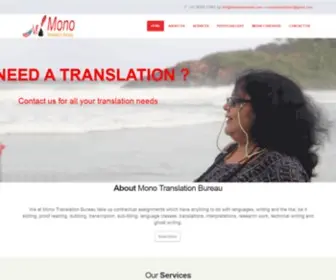 Monotranslation.com(Mono Translation Bureau) Screenshot