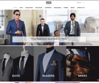 Monouomo.com(Mono Uomo Suits) Screenshot