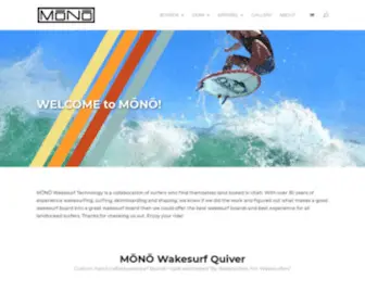 Monowakesurf.com(Mōnō Wakesurf Technology) Screenshot