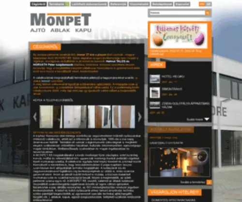 Monpet.hu(Cégünkről) Screenshot
