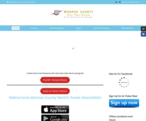 Monroecountyelectric.com(Monroe County Electric Power Association) Screenshot