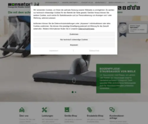 Monsator-Dresden.de(Monsator Hausgeräte Dresden) Screenshot