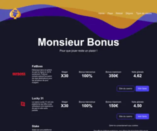 Monsieurbonus.com Screenshot