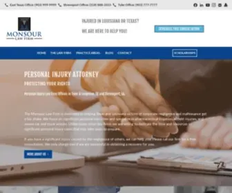 Monsourlawfirm.com(Texas Personal Injury Attorneys) Screenshot