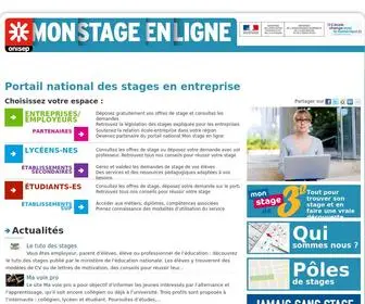 Monstageenligne.fr(Portail national des stages en entreprise) Screenshot