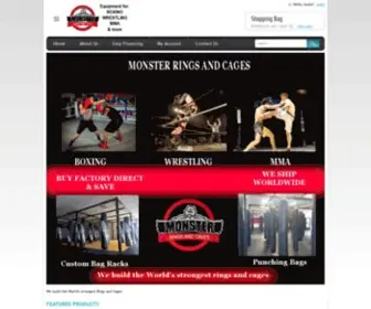 Monsterringsandcages.com(We manufacturer equipment for Boxing) Screenshot