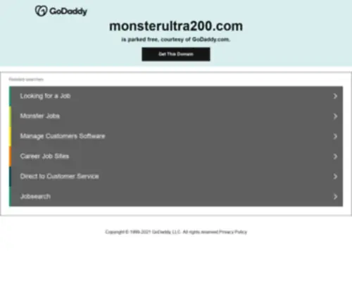 Monsterultra200.com(Monsterultra 200) Screenshot