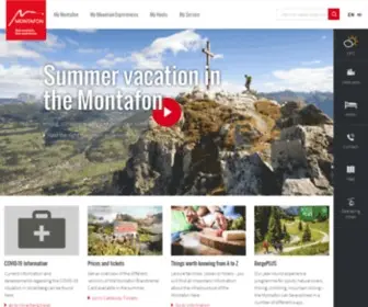 Montafon.at(Jetzt die Urlaubsregion Montafon in Vorarlberg entdecken) Screenshot