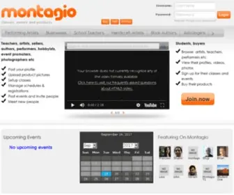 Montagio.com(Online marketplace and community to manage classes) Screenshot