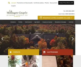 Montagnecoupee.com(Auberge Montagne coupée) Screenshot